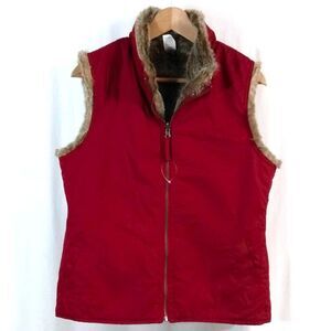Gap Reversible Faux Fur Vest, size M
